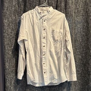 Classic White Men's Button-Down Shirt